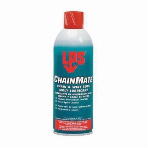 LPS® ChainMate® 02416 Wire Rope Lubricant, 16 oz Aerosol Can, Gas, Black/Dark Gray, 0.74 to 0.76